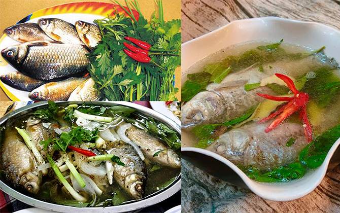 Hướng dẫn làm món Canh cá diếc thì là