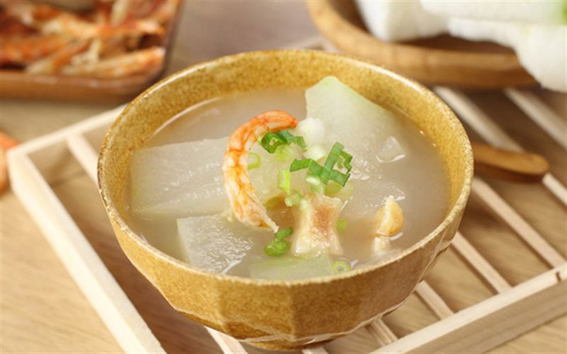 Cách làm món canh sò khô bí đao