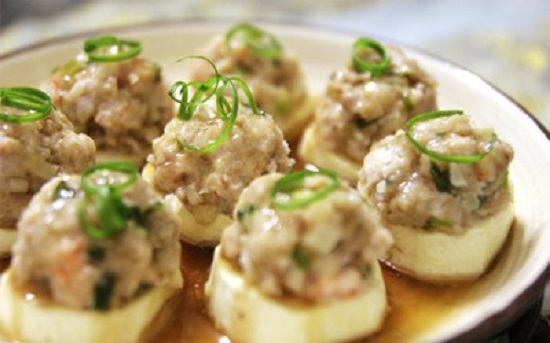 Hướng dẫn làm món Đậu hũ chưng tôm thịt