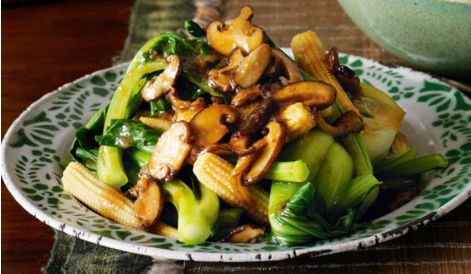 Cách làm món Nấm hương rau chân vịt